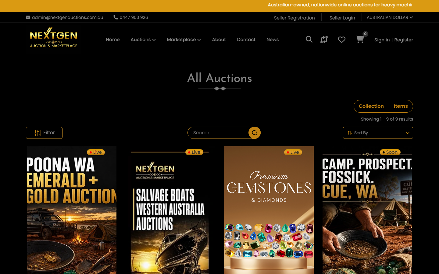 NextGen Auctions screenshot